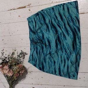 Old Navy Active Green Blue Swim Skirt Skort Size L 8/10